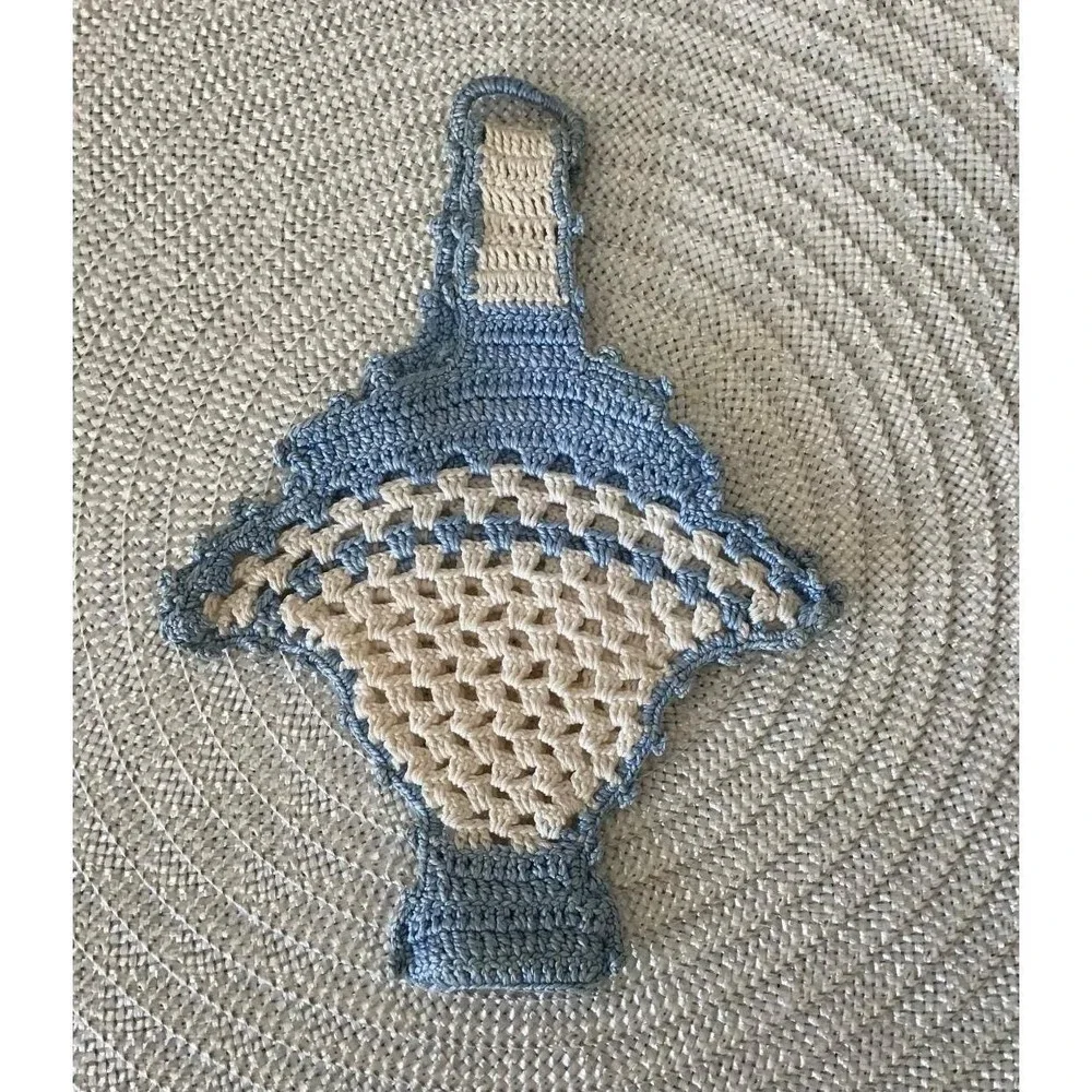 VTG Handmade Crochet Potholders 5pc Scalloped Grandmacore Cottagecore Farmhouse